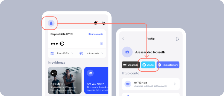 Immagine supporto in app mobile